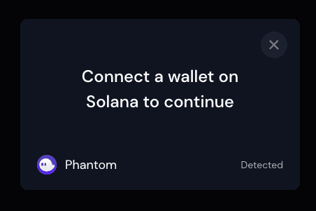 connect wallet modal