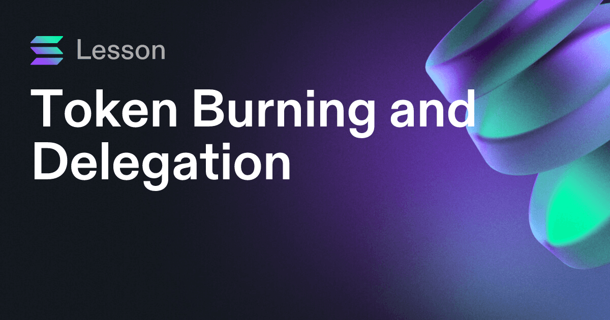 Token burning and Delegation