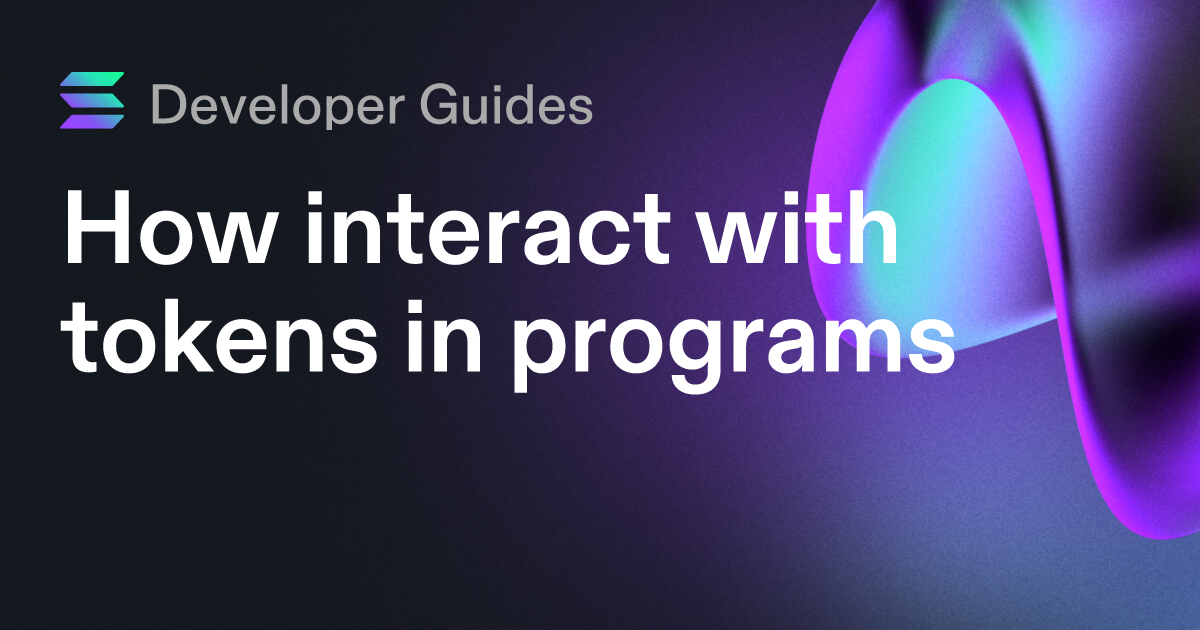 How interact with tokens in programs
