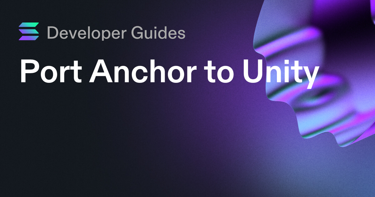 Port Anchor to Unity