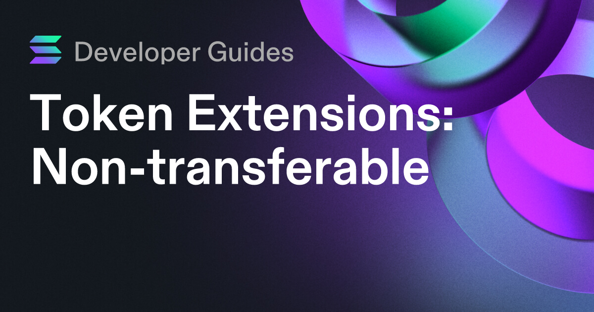 How to use the Non-transferable extension