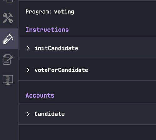 Solana Playground initialization screenshot