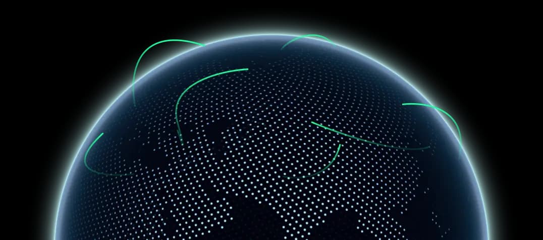 Digital globe representing DePIN network