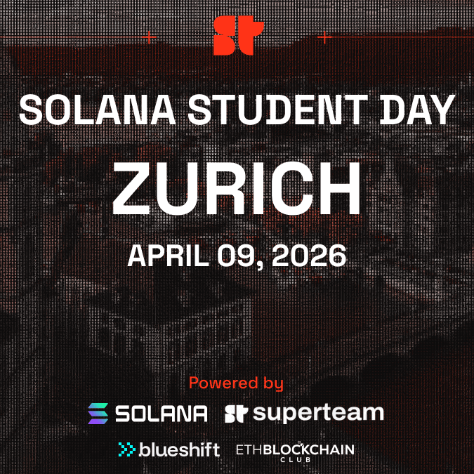 Solana Student Day Zurich with ETH Blockchain Club