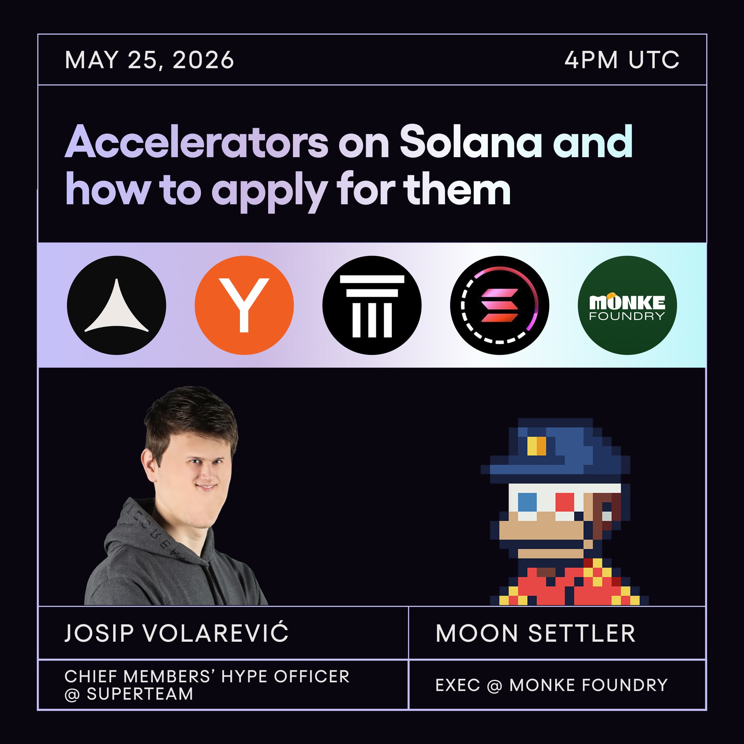 Accelerators on Solana and how to apply for them w/ Josip Volarević