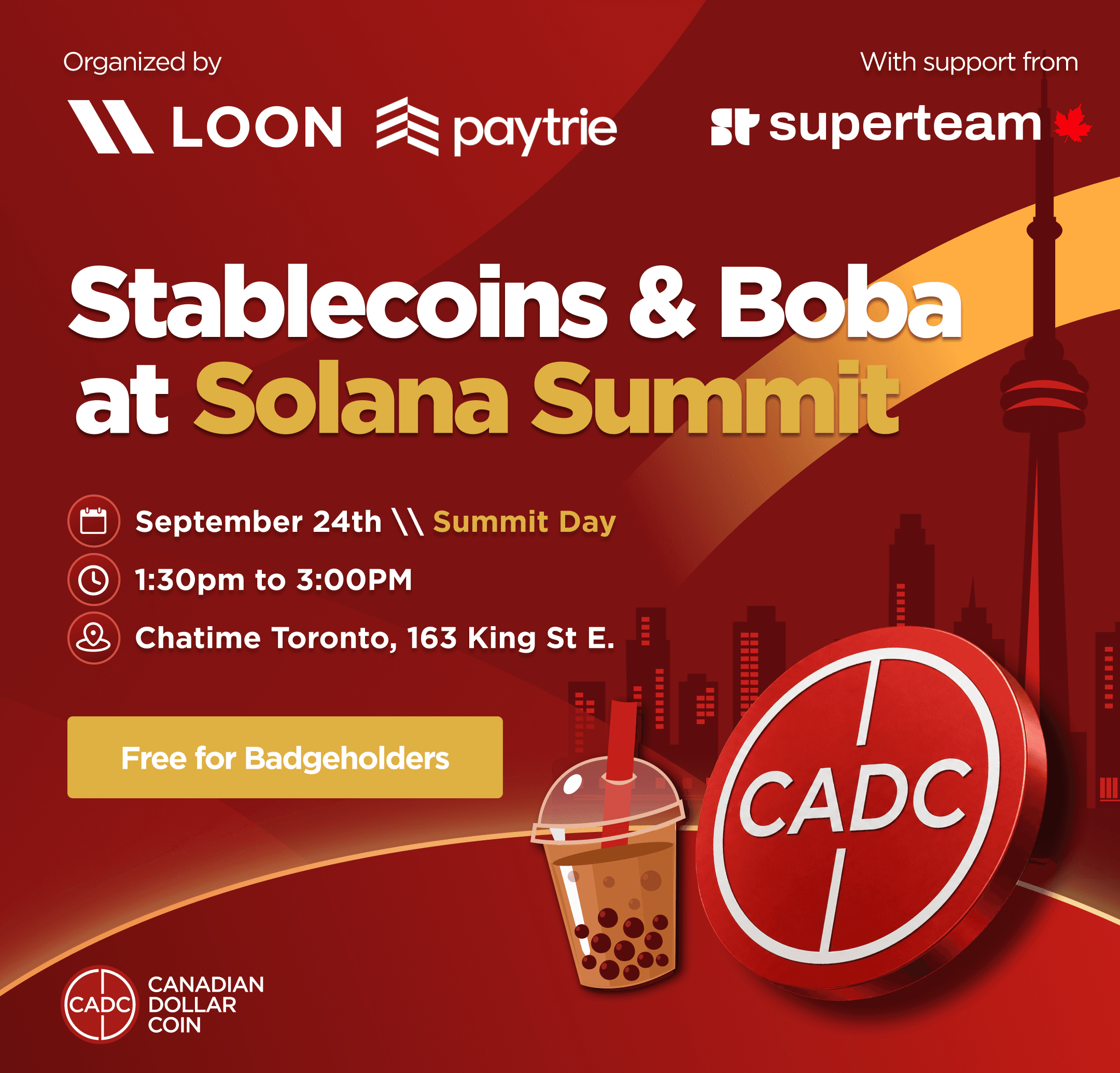 Stablecoins & Boba | Day 2 - Summit Day at Solana Summit Canada