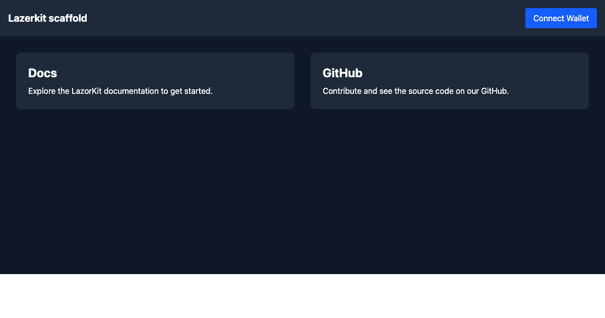 Preview of LazorKit Starter (Vite)