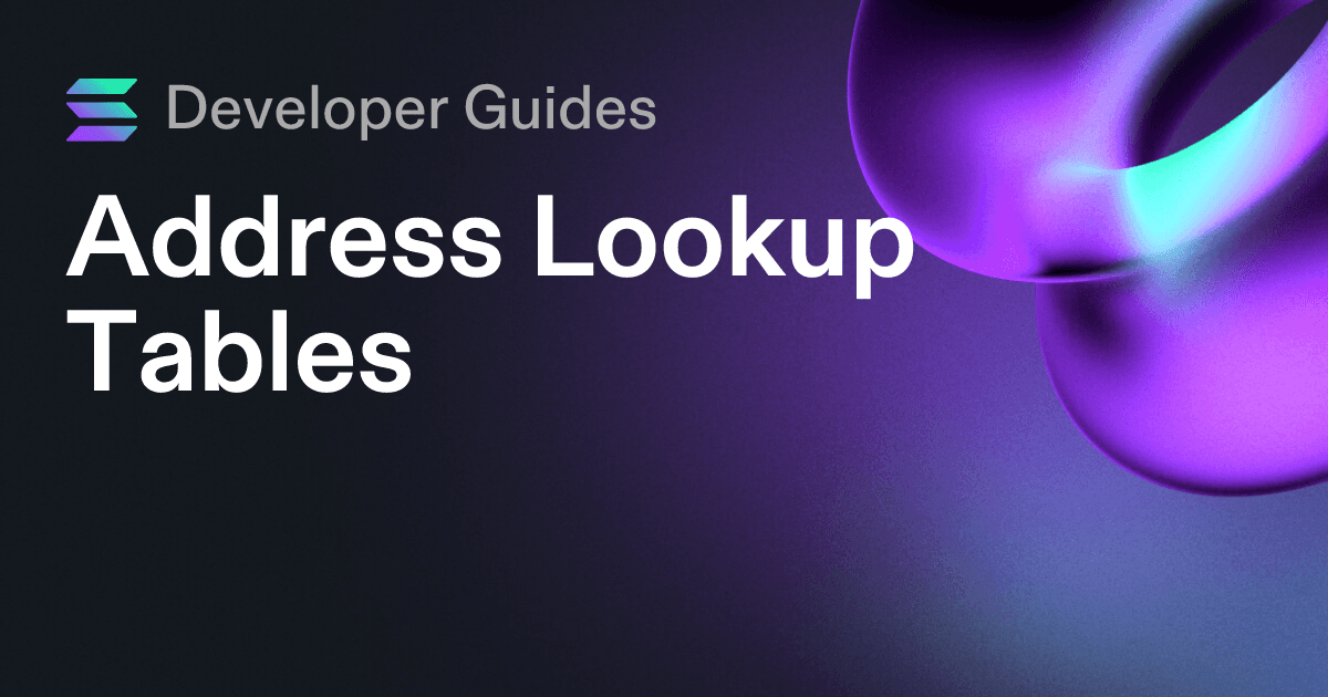 Address Lookup Tables