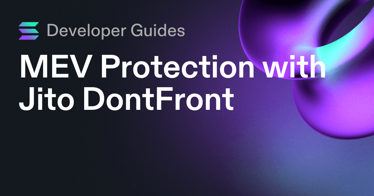 MEV Protection with Jito DontFront