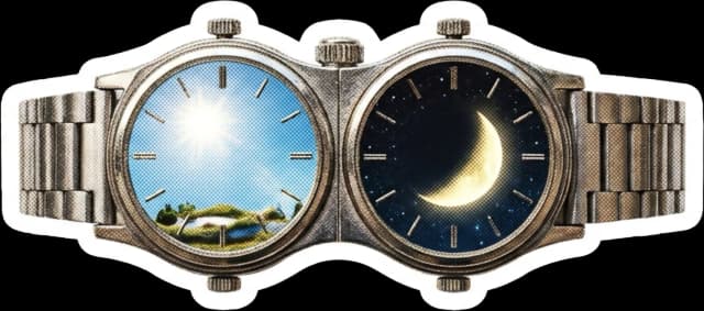 Futuristic wristwatch collage